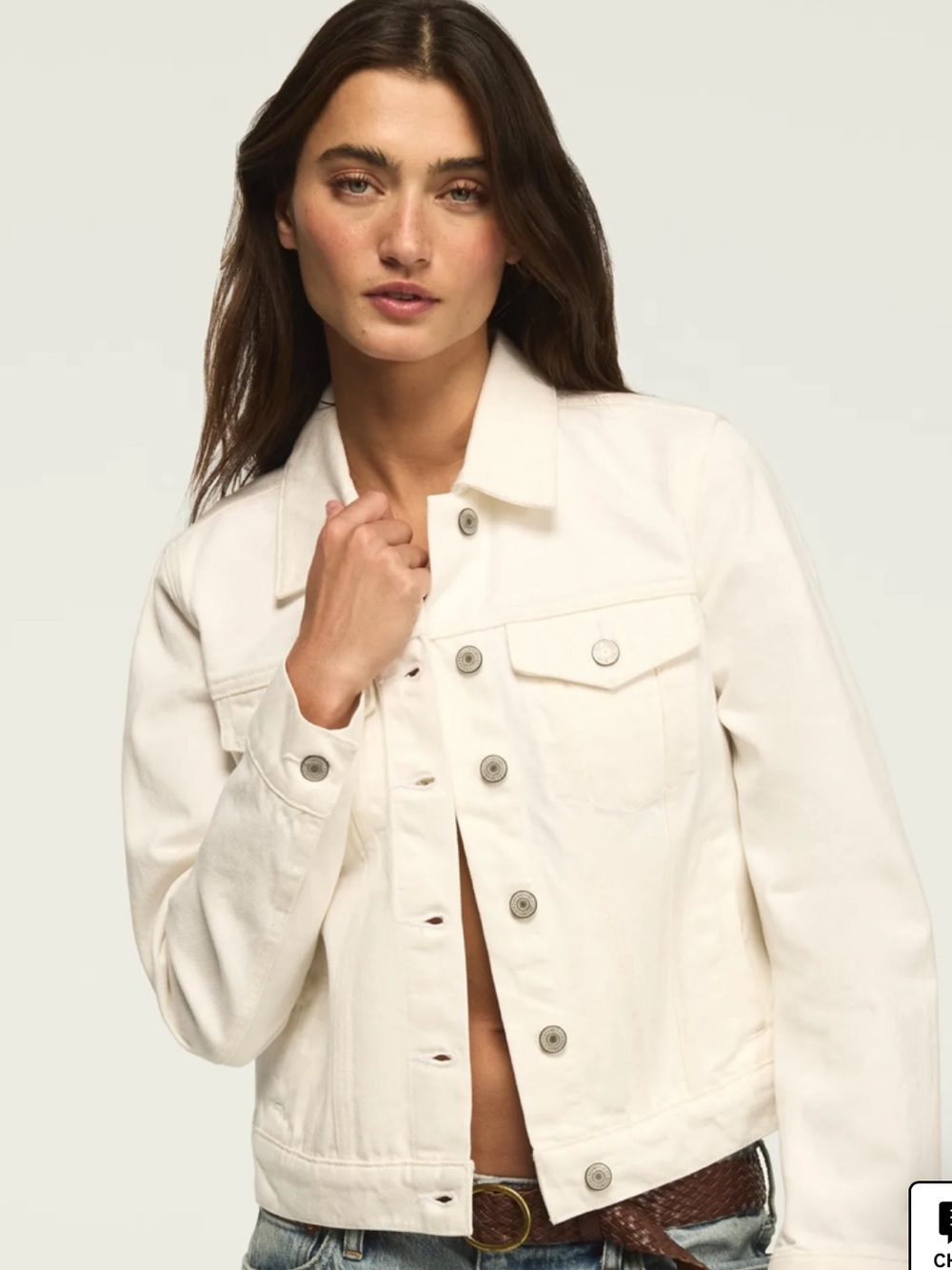 Lucky Brand Off-White Denim Jacket